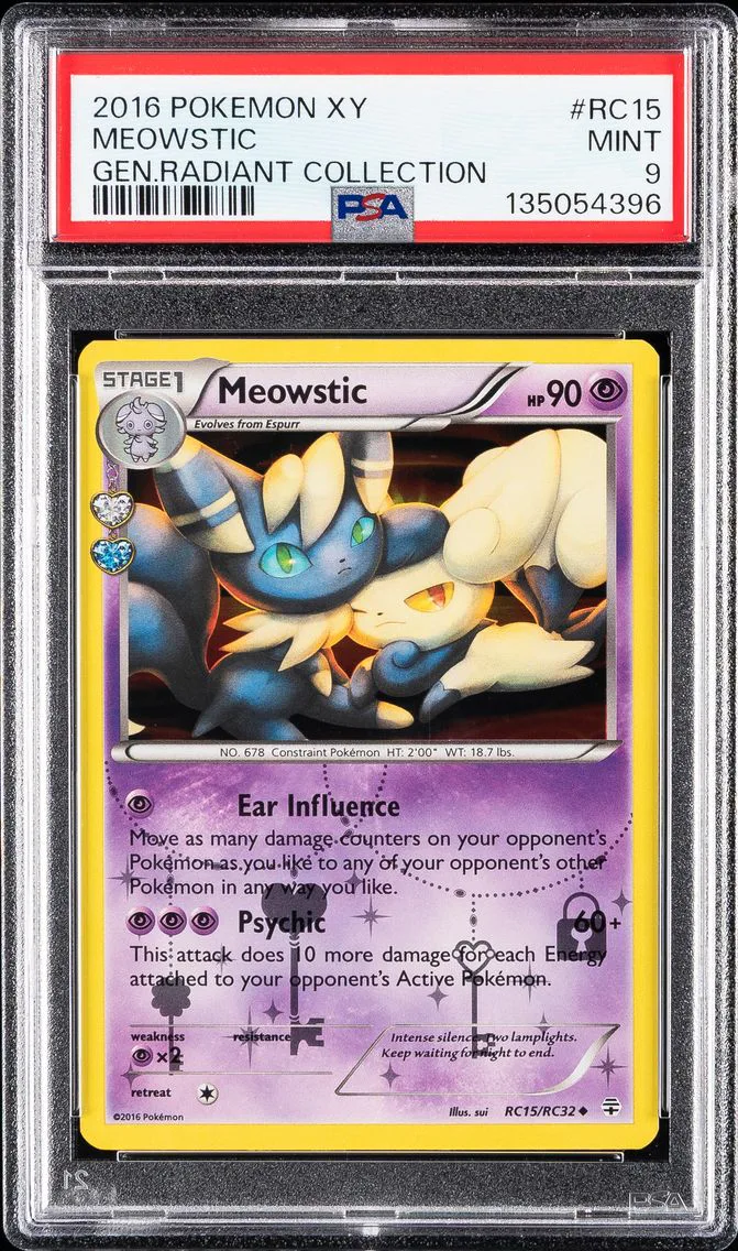 2016 #RC15 Meowstic PSA 9 XY Generations Radiant Collection Pokemon