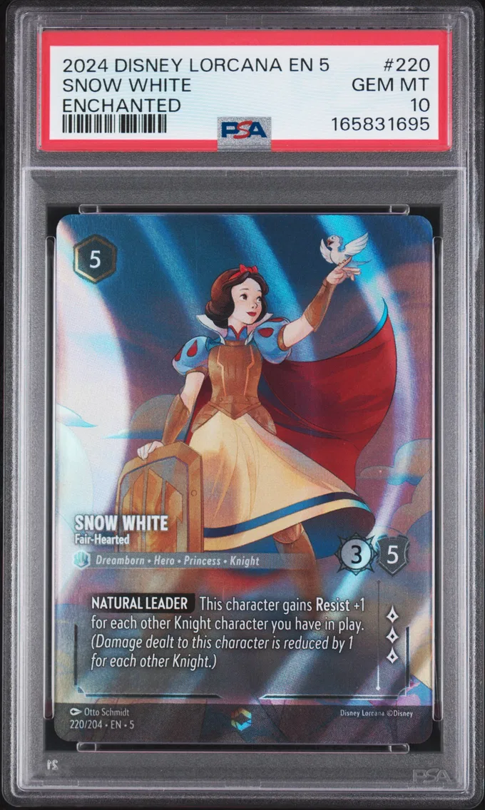 2024 #220 Snow White - Fair-Hearted PSA 10 Disney Lorcana EN 5-Shimmering Skies