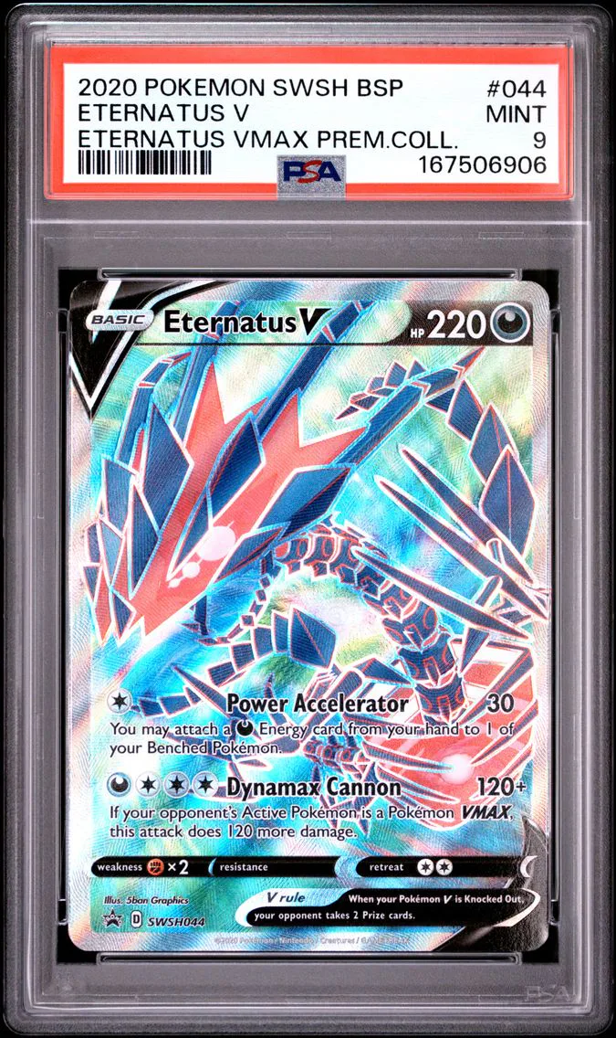 2020 #044 Eternatus V PSA 9 Swsh Black Star Promo