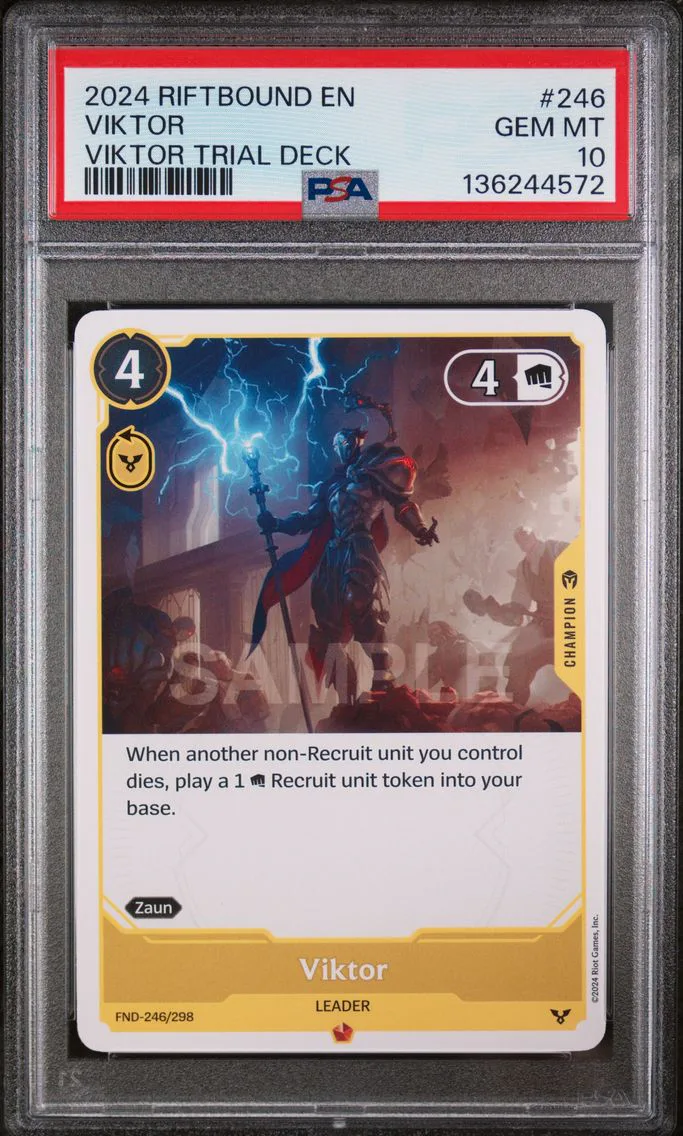2024 #246 Viktor - Leader PSA 10 Riftbound: League of Legends Viktor Trial Deck