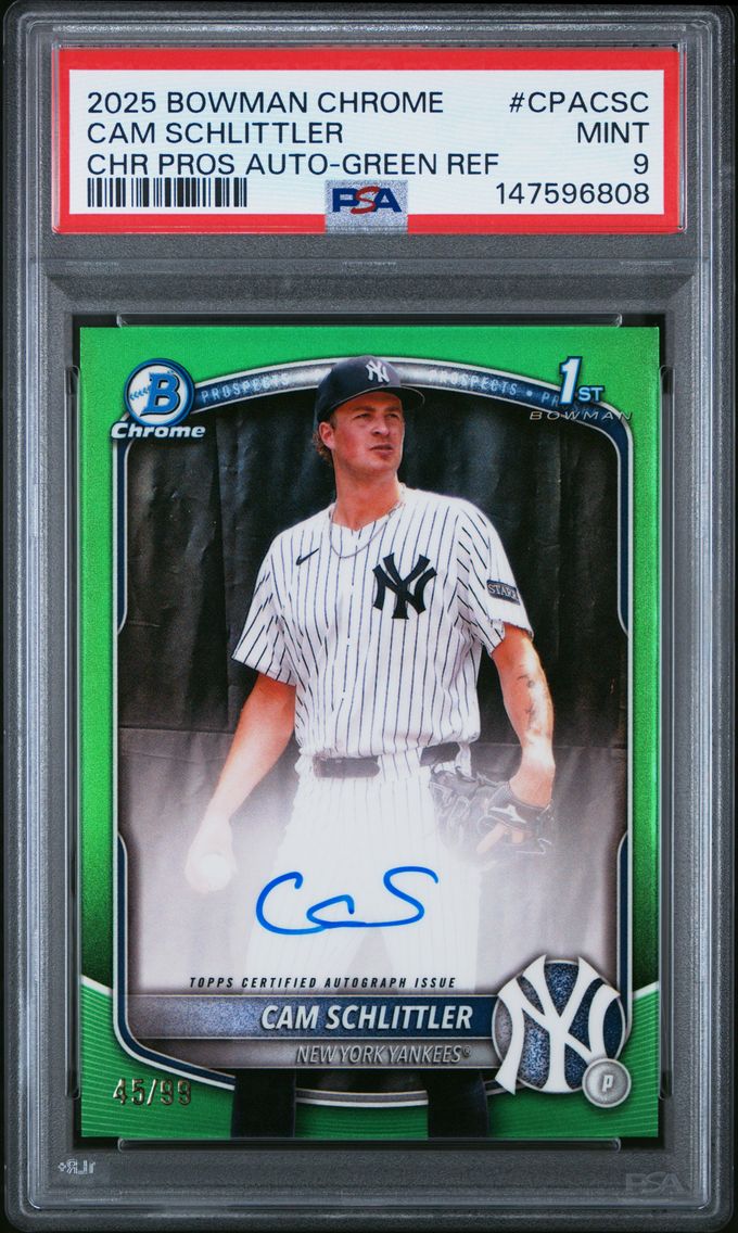 2025 #CPACSC Cam Schlittler PSA 