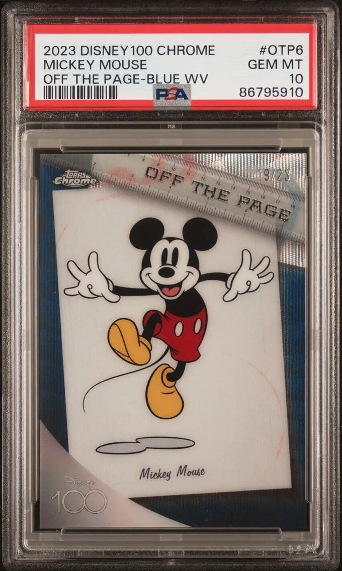 2023 #OTP6 MICKEY MOUSE PSA 10 Topps Chrome DISNEY100 Off the Page