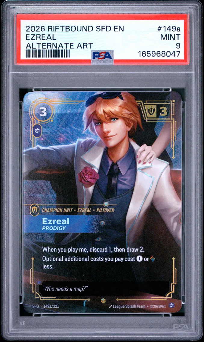 2026 #149a Ezreal - Prodigy PSA 9 Riftbound: League of Legends Sfd-Spiritforged