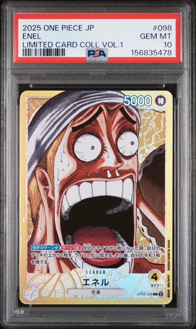 2025 #098 Enel PSA 10 One Piece Japanese Limited Card Collection Vol.1