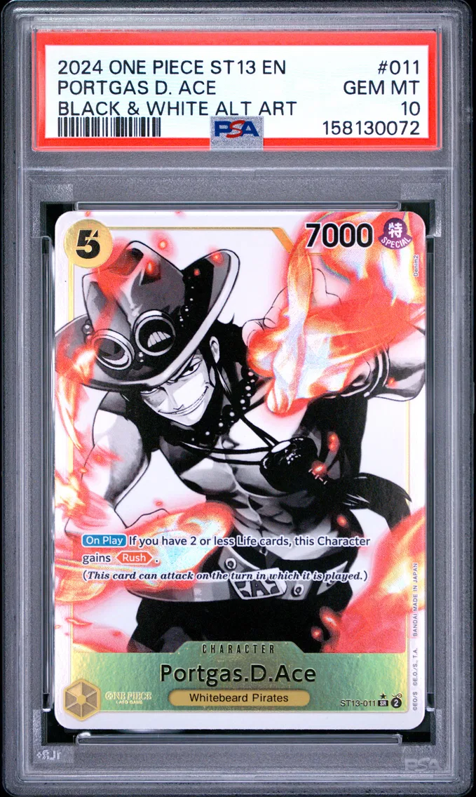 2024 #011 Portgas D. Ace PSA 10 One Piece Ultra Deck ST13-the Three Brothers