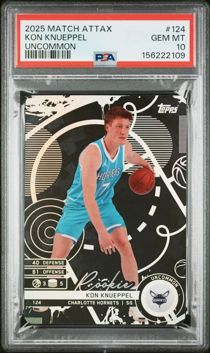 2025 #124 Kon Knueppel PSA 10 Topps Match Attax