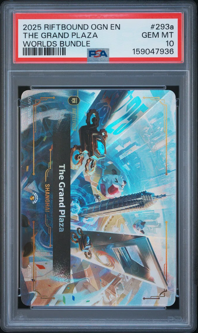 2025 #293a The Grand Plaza PSA 10 Riftbound: League of Legends Ogn-Origins