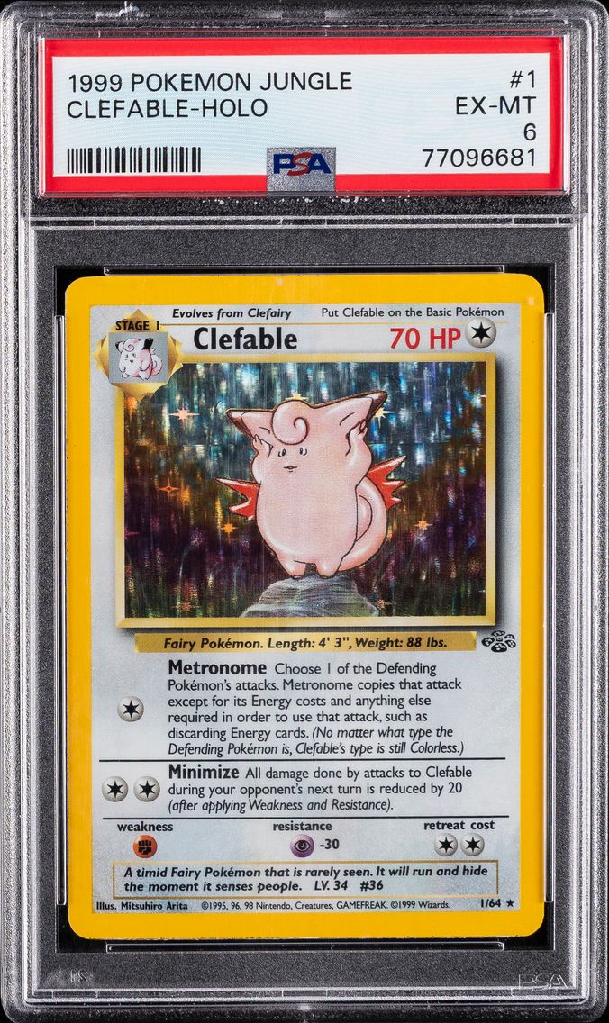 1999 #1 Clefable-Holo PSA 6 Jungle Pokemon