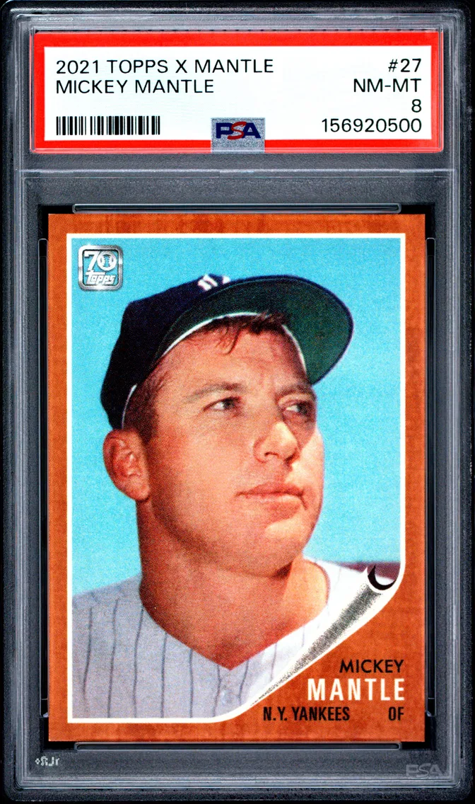 2021 #27 Mickey Mantle PSA 8 Topps X Mickey Mantle Collection