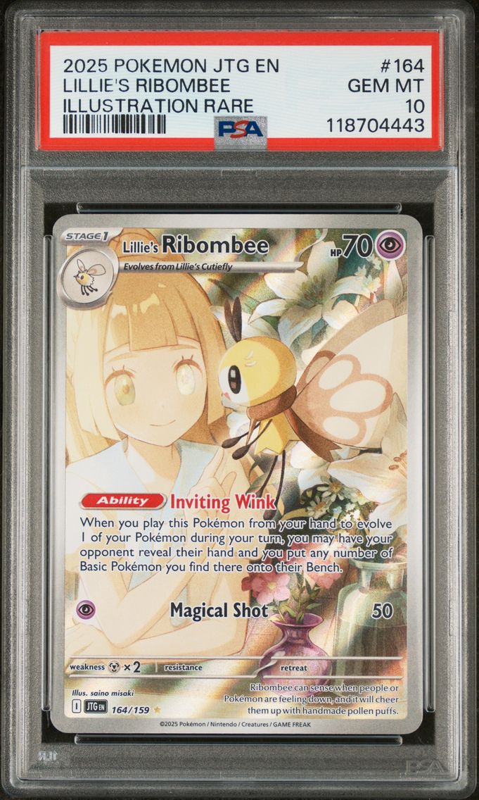 2025 #164 Lillie's Ribombee PSA 10 Jtg EN-Journey Together Pokemon