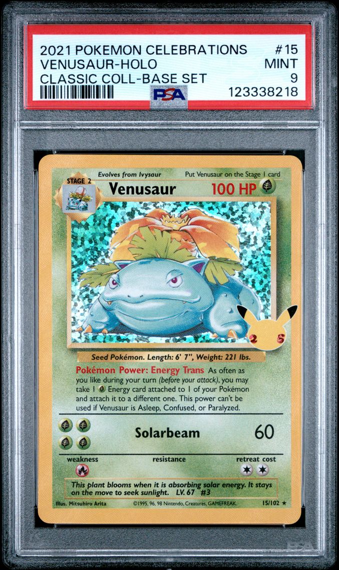 2021 #15 Venusaur-Holo PSA 9 Celebrations Classic Collection