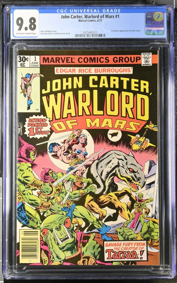 1977 John Carter, Warlord of Mars #1 CGC 9.8 Marvel Comics