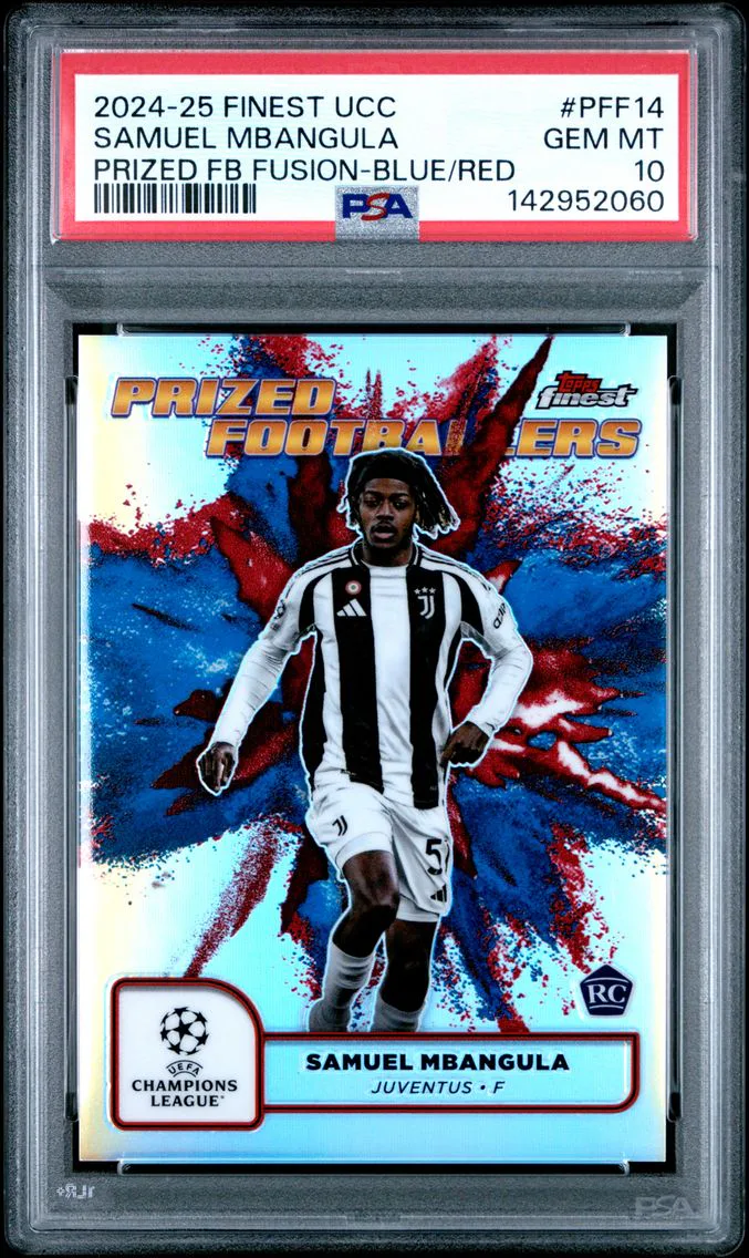 2024 #PFF14 Samuel Mbangula PSA 10 Topps Finest UEFA Club Competitions Prized Footballers Fusion
