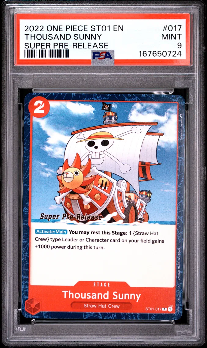 2022 #017 Thousand Sunny PSA 9 One Piece Starter Deck ST01-Straw Hat Crew
