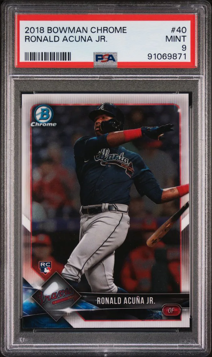 2018 #40 Ronald Acuna Jr. PSA 9 Bowman Chrome