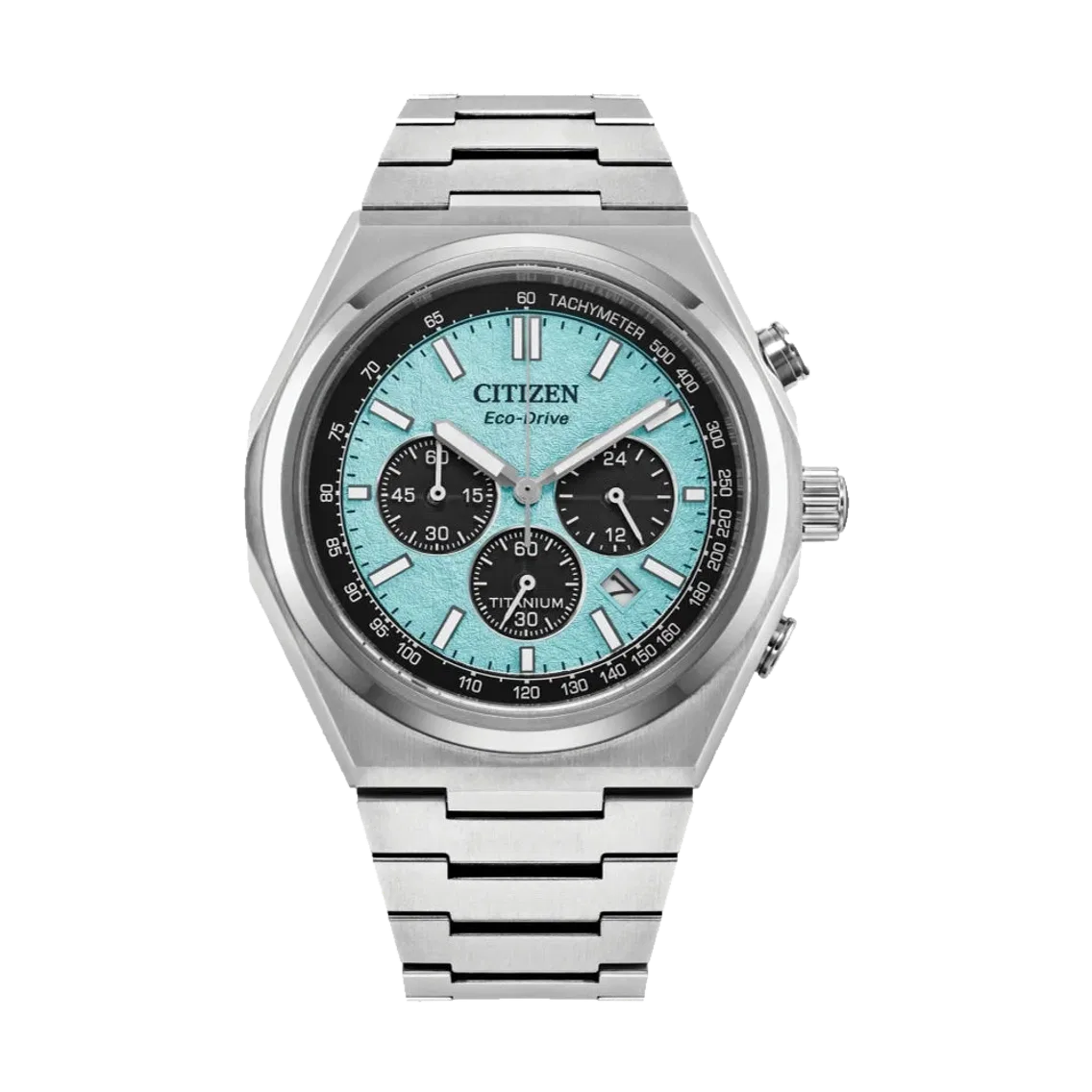 Citizen Zenshin Chrono Super Titanium 42.4mm - Blue on Bracelet