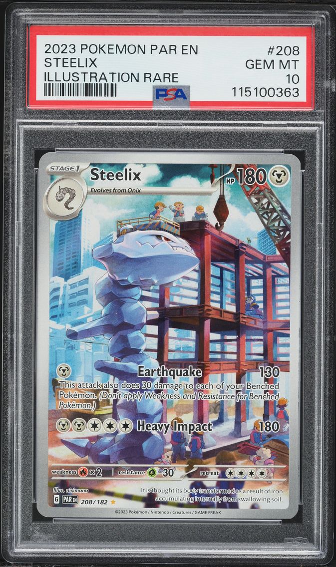 2023 #208 Steelix PSA 10 Par EN-Paradox Rift Pokemon