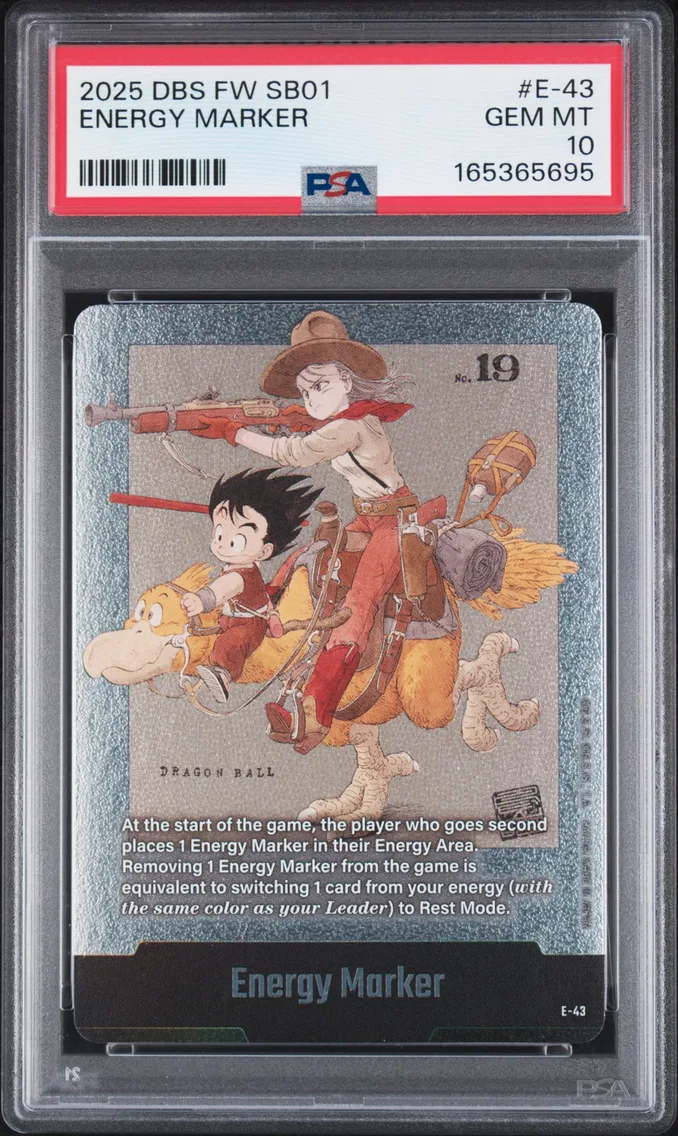 2025 #E-43 Energy Marker PSA 10 Dragon Ball Super Card Game Fusion World Manga Booster 01