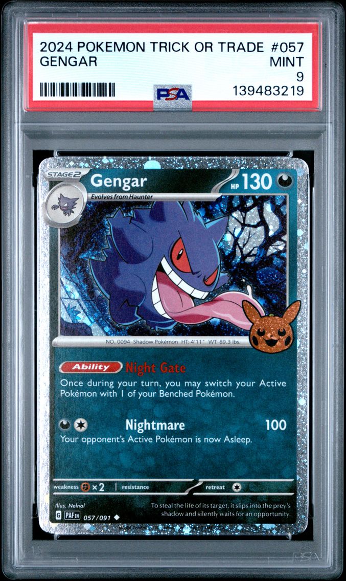 2024 #057 Gengar PSA 9 Trick or Trade