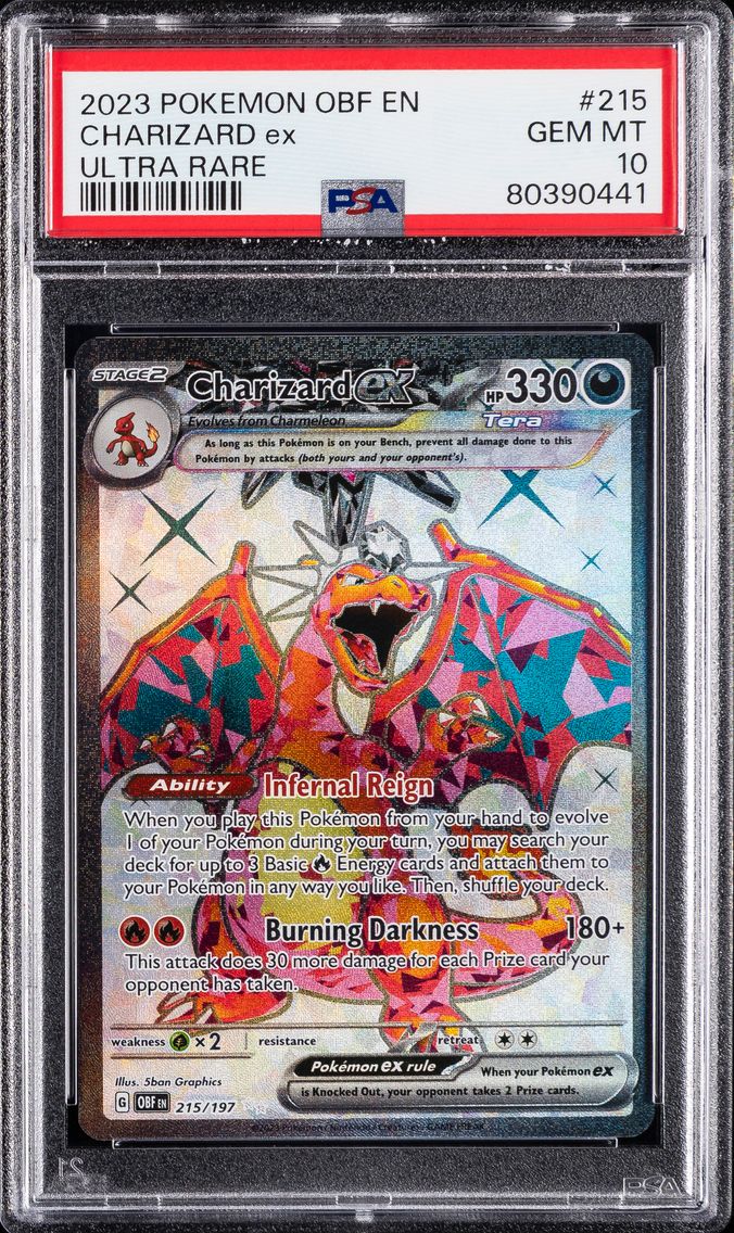 2023 #215 Charizard EX PSA 10 Obf EN-Obsidian Flames Pokemon
