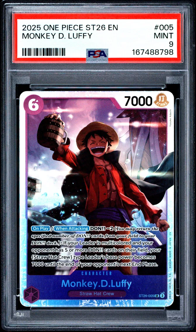 2025 #005 Monkey D. Luffy PSA 9 One Piece Starter Deck ST26-Purple/Black Monkey D. Luffy