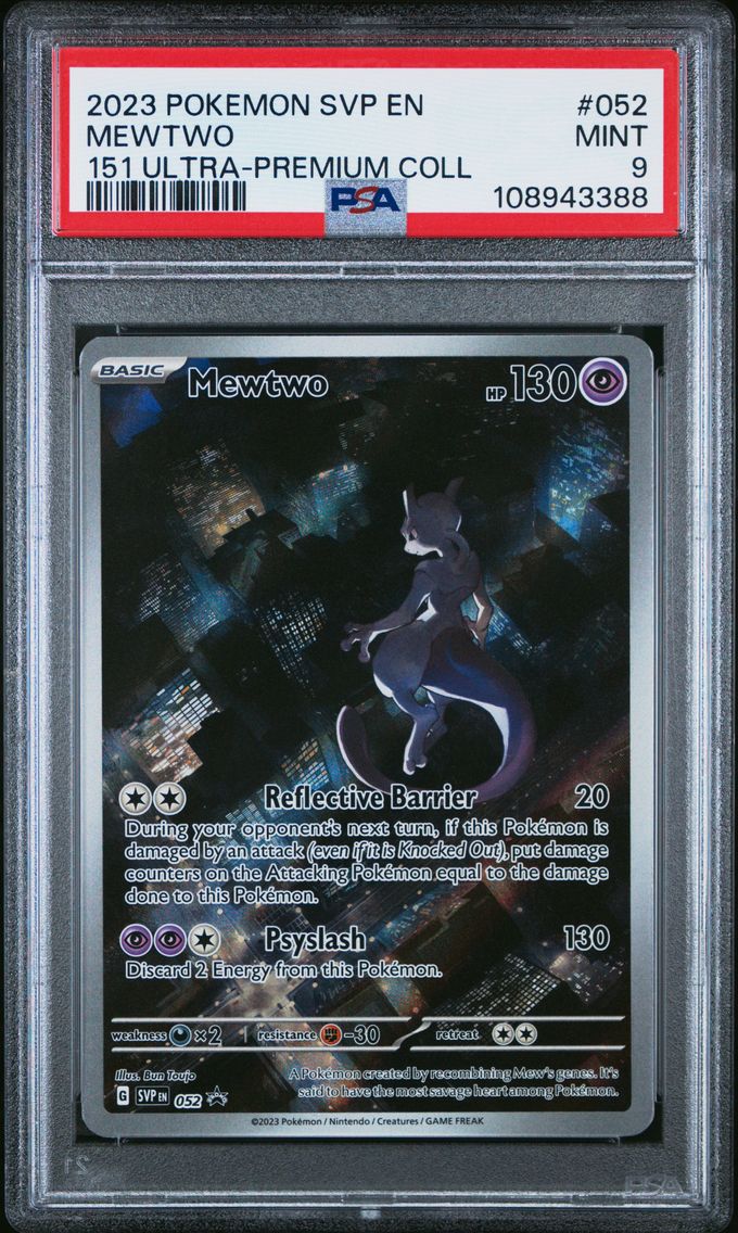 2023 #052 Mewtwo PSA 9 Svp EN-SV Black Star Promo Pokemon