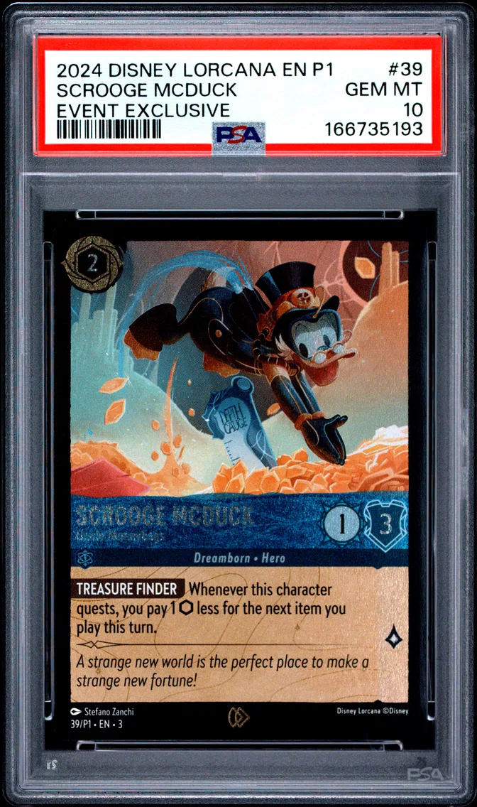 2024 #39 Scrooge Mcduck - Uncle Moneybags PSA 10 Disney Lorcana EN P1-Promo