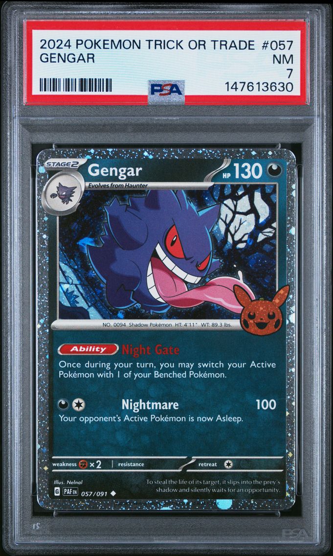 2024 #057 Gengar PSA 7 Trick or Trade