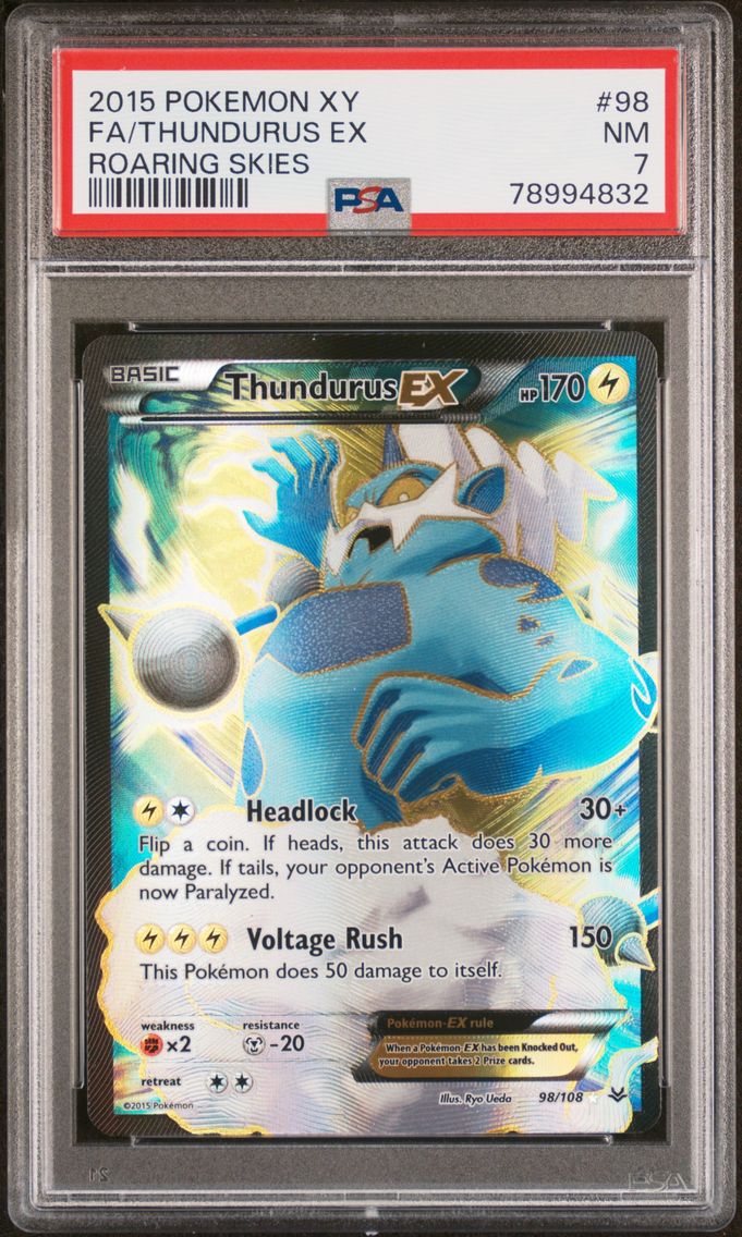 2015 #98 Full Art/Thundurus EX PSA 7 XY Roaring Skies