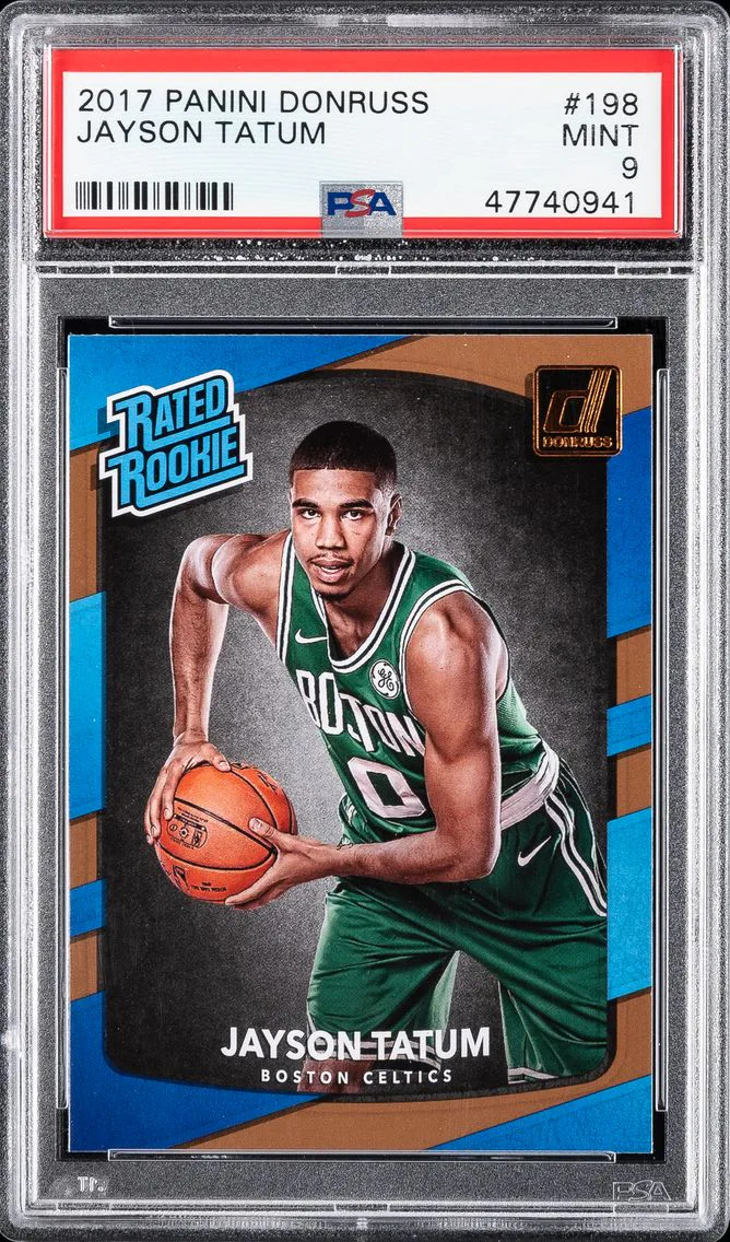 2017 #198 JAYSON TATUM PSA 9 PANINI DONRUSS ROOKIE CARD