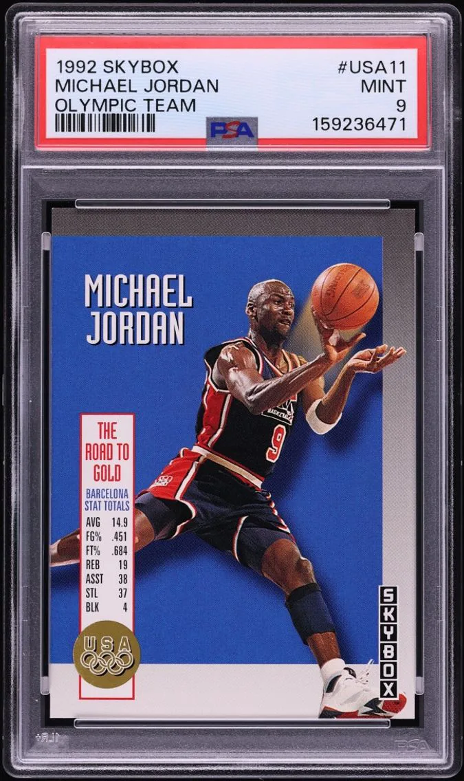 1992 #USA11 Michael Jordan PSA 9 Skybox Olympic Team