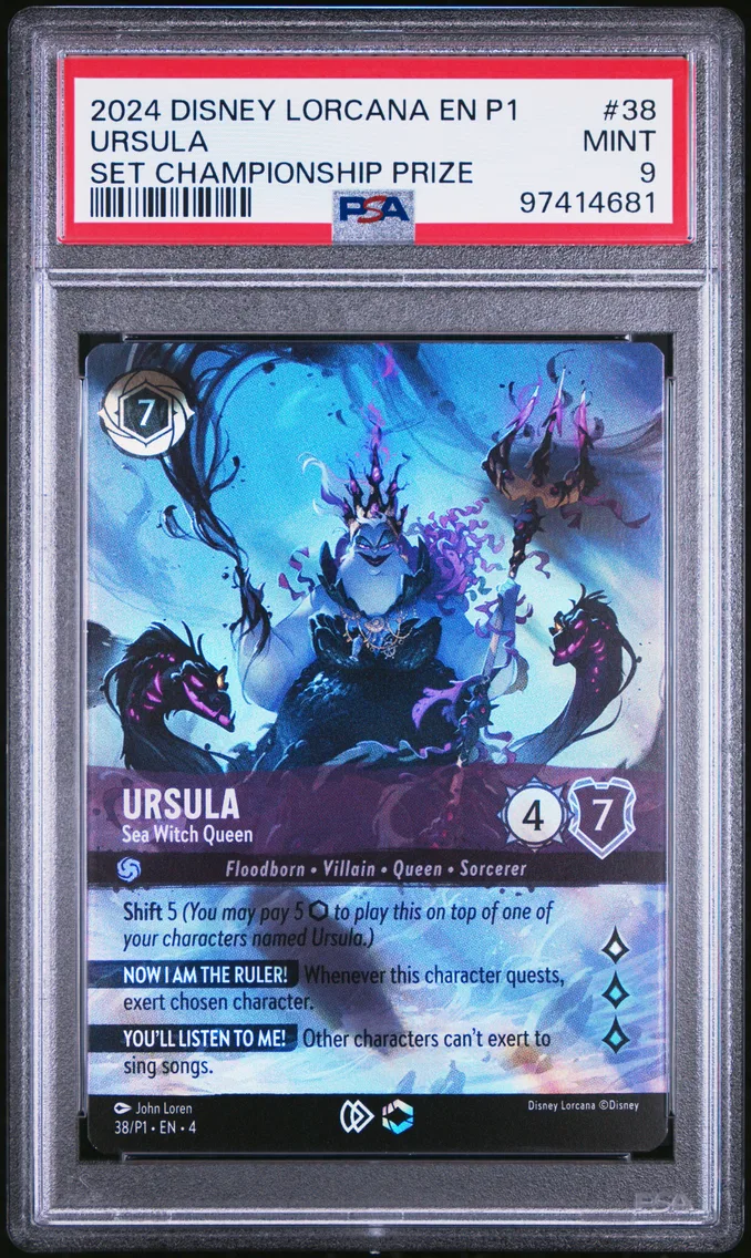 2024 #38 Ursula - Sea Witch Queen PSA 9 Disney Lorcana EN P1-Promo