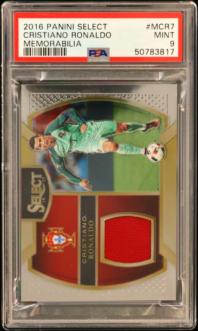 2016 #MCR7 Cristiano Ronaldo PSA 9 Panini Select Memorabilia