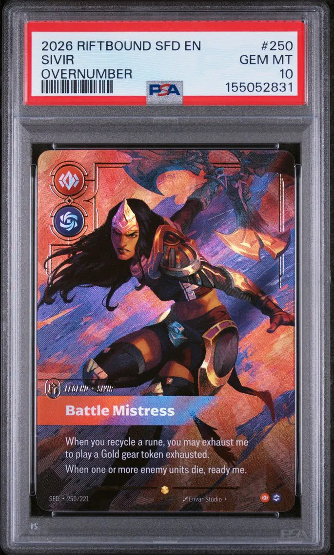 2026 #250 Sivir - Battle Mistress PSA 10 Riftbound: League of Legends Sfd-Spiritforged
