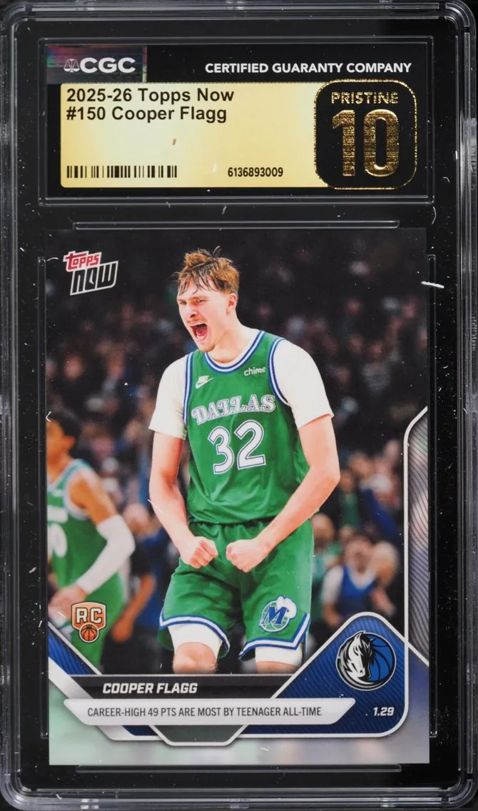 2025 Topps Now Cooper Flagg ROOKIE #150 CGC 10 PRISTINE
