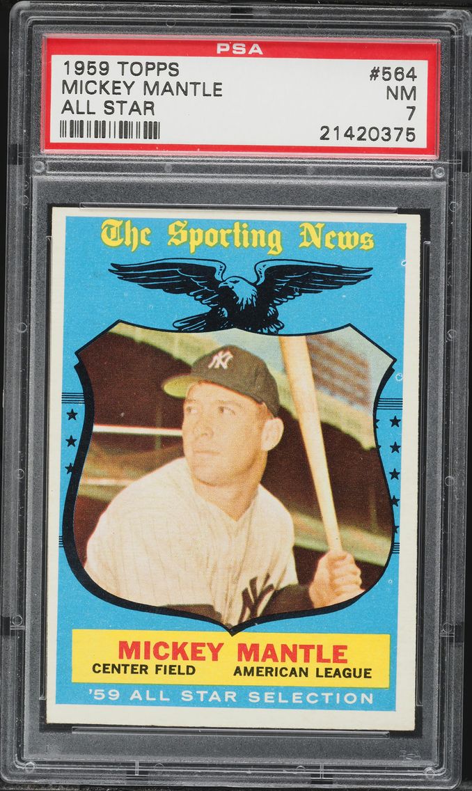 1959 #564 Mickey Mantle PSA 7 To