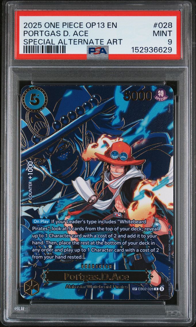 2025 #028 Portgas D. Ace PSA 9 One Piece OP13-Carrying on His Will