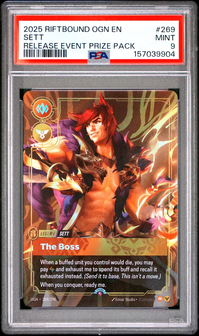 2025 #269 Sett - the Boss PSA 9 Riftbound: League of Legends Ogn-Origins