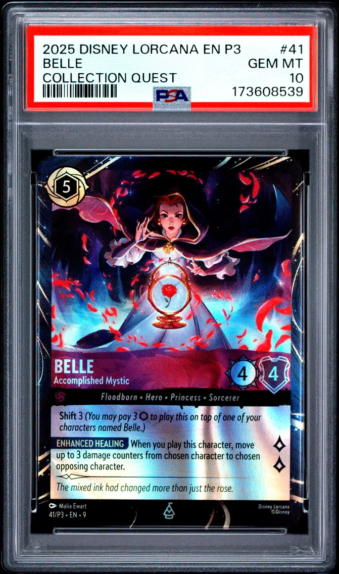 2025 #41 Belle - Accomplished Mystic PSA 10 Disney Lorcana EN P3-Promo