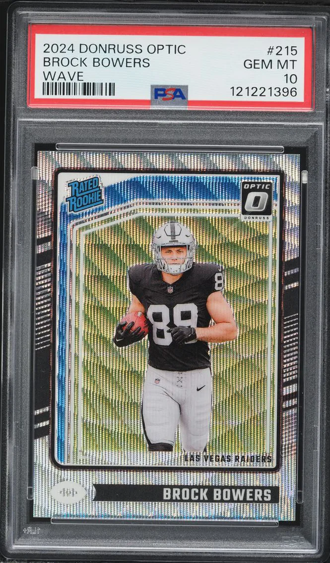 2024 #215 Brock Bowers PSA 10 Panini Donruss Optic Football