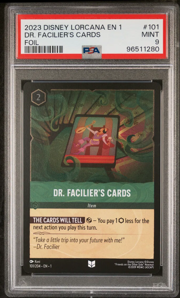 2023 #101 DR. Facilier's Cards PSA 9 Disney Lorcana EN 1-the First Chapter