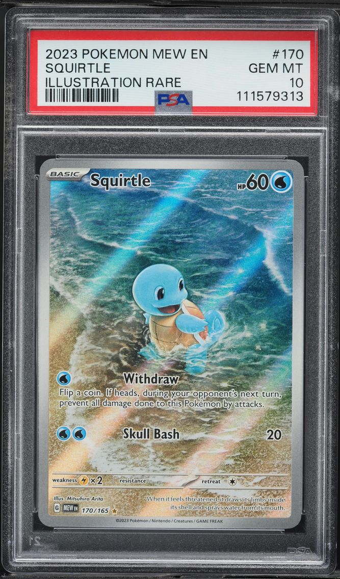 2023 #170 Squirtle PSA 10 Mew EN-151 Pokemon