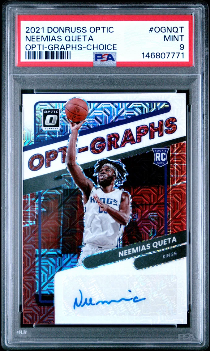 2021 #OGNQT Neemias Queta PSA 9 Panini Donruss Optic Opti-Graphs