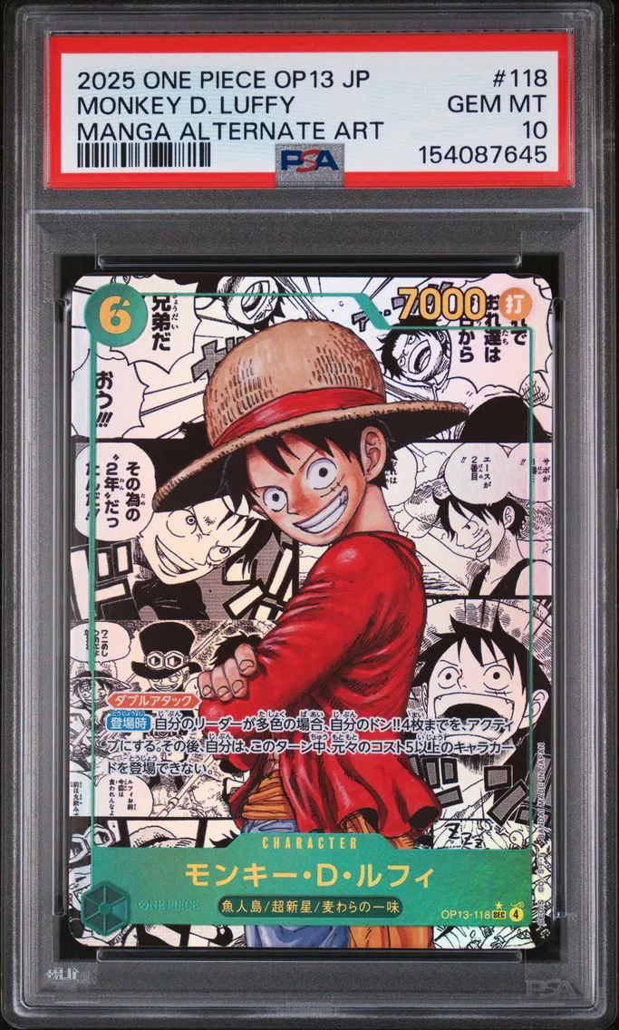 2025 #118 Monkey D. Luffy PSA 10 Japanese OP13-Carrying on His Will One Piece