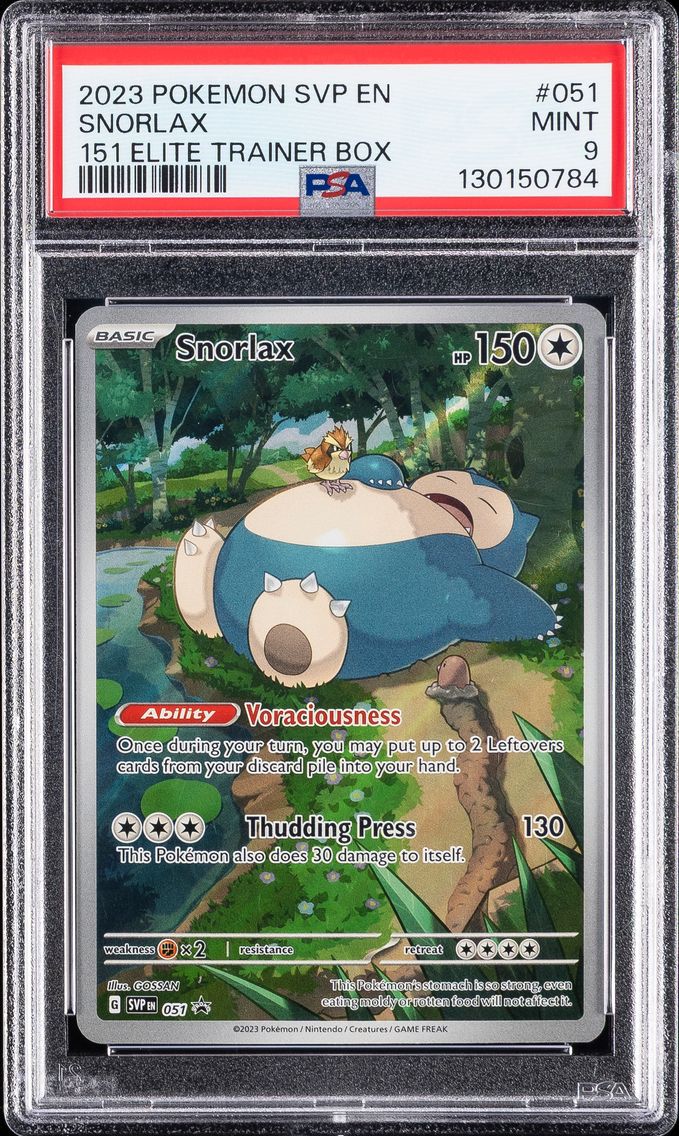 2023 #051 Snorlax PSA 9 Svp EN-S