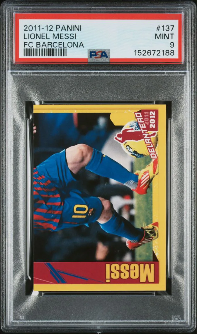 2011 #137 Lionel Messi PSA 9 Panini FC Barcelona