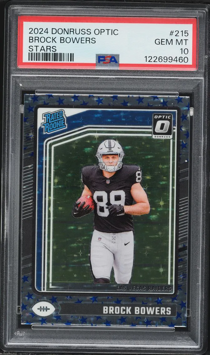2024 #215 Brock Bowers PSA 10 Panini Donruss Optic Football