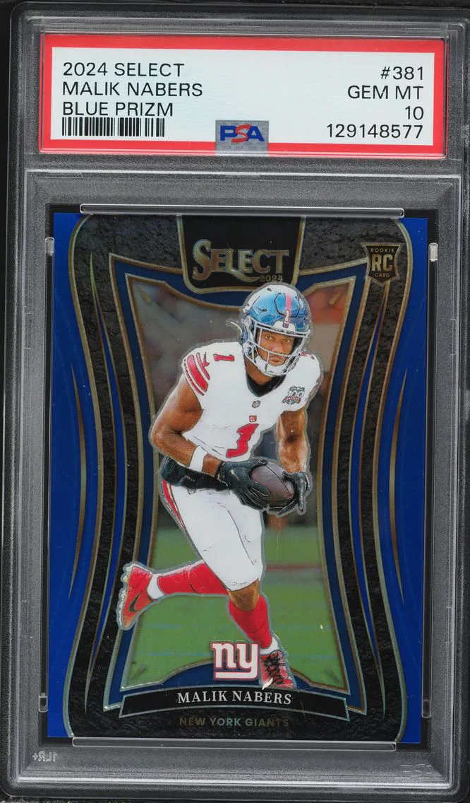 2024 #381 Malik Nabers PSA 10 Panini Select Football