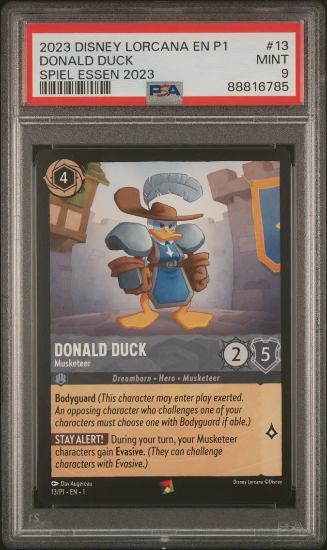 2023 #13 DONALD DUCK PSA 9 Disney Lorcana EN P1-Promo