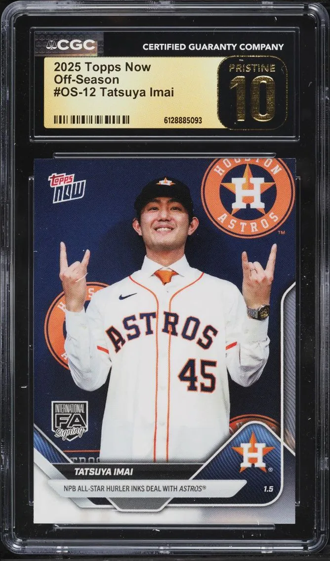 2025 Topps Now Off Season Tatsuya Imai #OS-12 CGC 10 PRISTINE